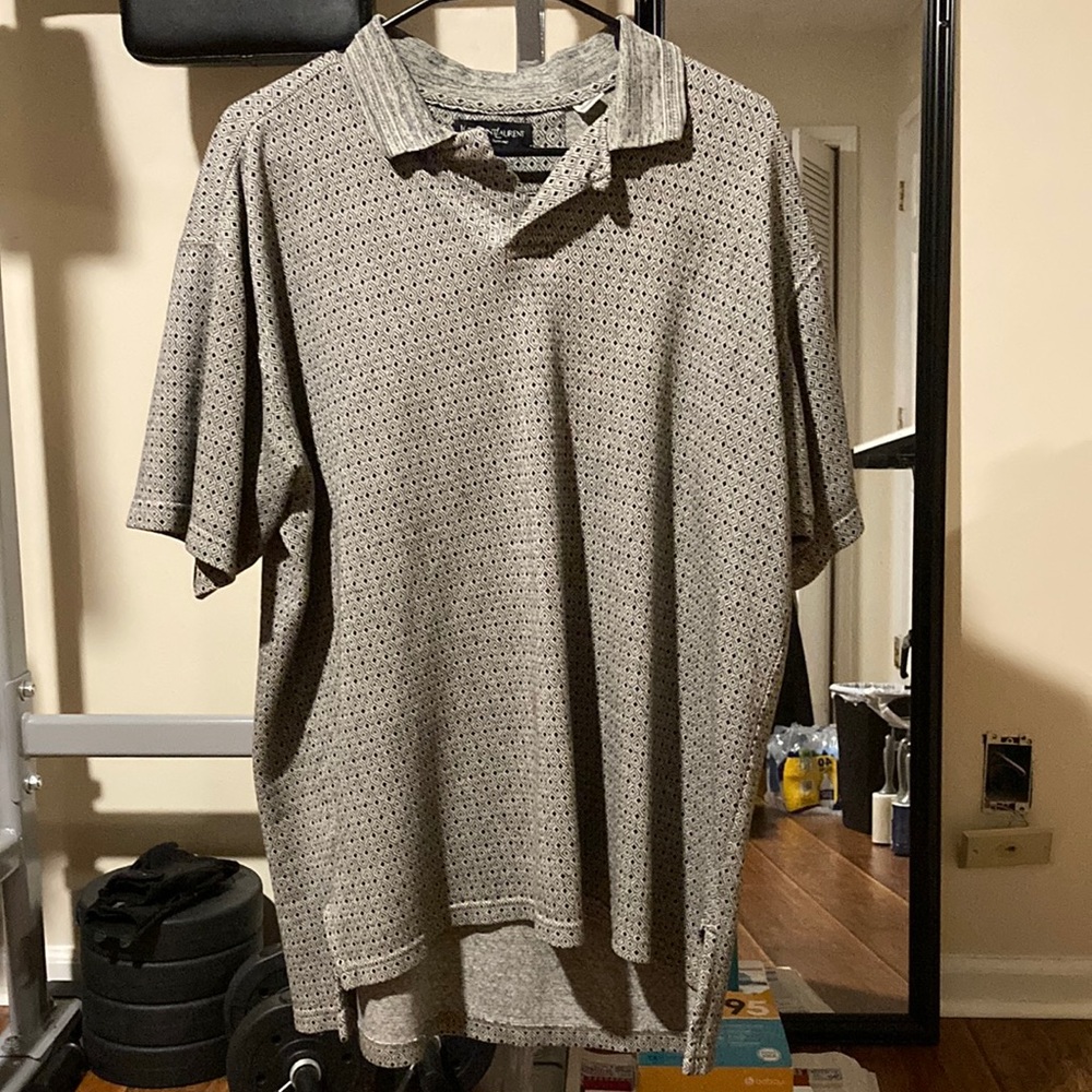 YSL printed men’s polo